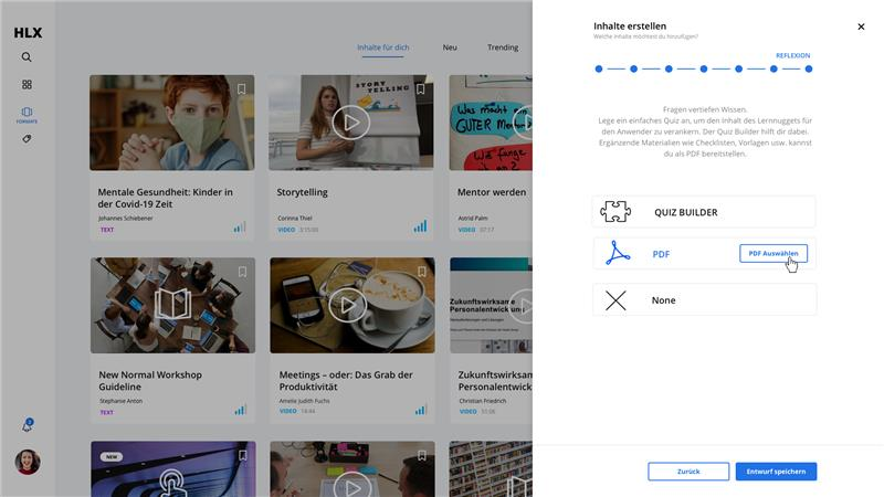 screenshot of Learning Experience Platform by Haufe Akademie
